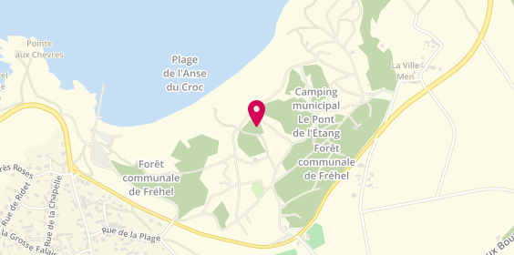Plan de Camping Municipal Pont de l'Etang, Plage Route Pleherel, 22240 Fréhel