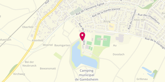 Plan de Zone de Loisirs et Camping, 10A Rue de la Gravière, 67760 Gambsheim