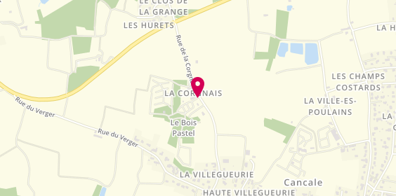 Plan de Camping le Bois Pastel, 13 Rue de la Corgnais, 35260 Cancale