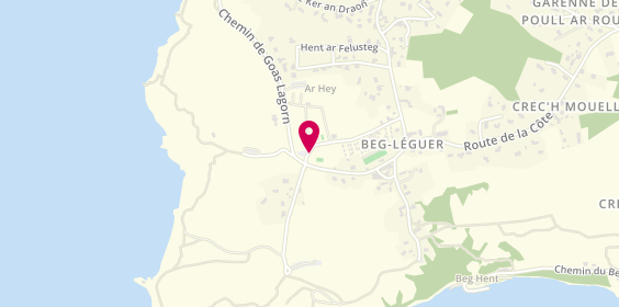 Plan de Camping Les Plages de Beg Léguer en Bretagne, Route de la Côte, 22300 Lannion
