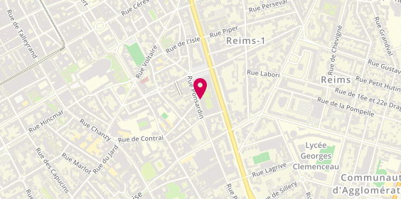 Plan de Appart'city Reims Centre, 33 Rue Ponsardin, 51100 Reims