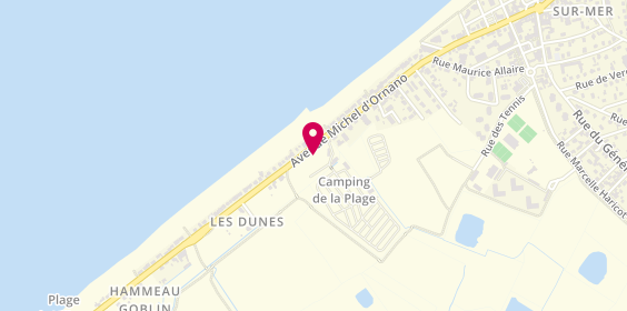 Plan de Camping de la Plage Deauville, 109 avenue Michel d'Ornano, 14910 Blonville-sur-Mer