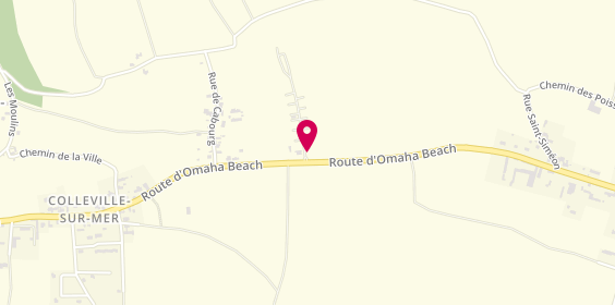 Plan de Camping le Robinson, 24 Route d'Omaha Beach, 14710 Colleville-sur-Mer
