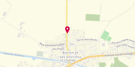 Plan de Terrain de Camping de Bairon, Rue du Lac de Bairon, 08390 Bairon-et-ses-Environs