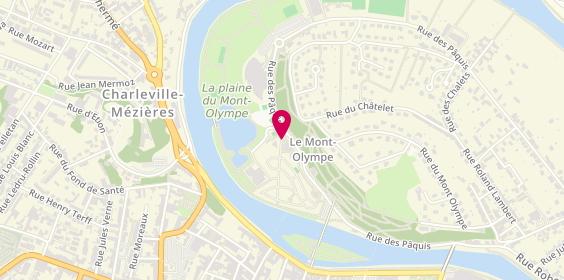 Plan de Camping du Mont Olympe, 174 Rue des Pâquis, 08000 Charleville-Mézières