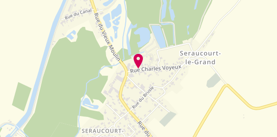 Plan de Camping du Vivier aux Carpes, 4 Rue Charles Voyeux, 02790 Seraucourt-le-Grand
