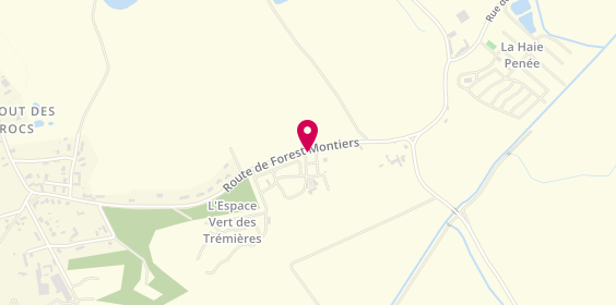 Plan de Camping Espace Vert des Trémières, 18 Route de Forest-Montiers, 80120 Saint-Quentin-en-Tourmont