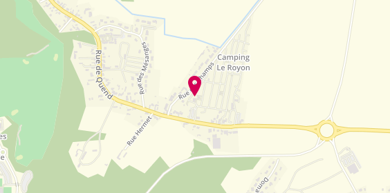 Plan de Camping Paradis le Royon, 1271 Route de Quend, 80120 Fort-Mahon-Plage