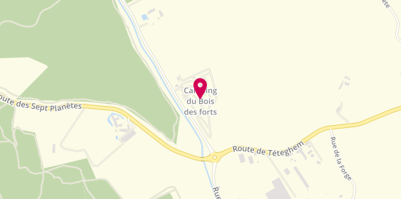 Plan de Camping du bois des forts, 5180 Rue Principale, 59380 Téteghem-Coudekerque-Village